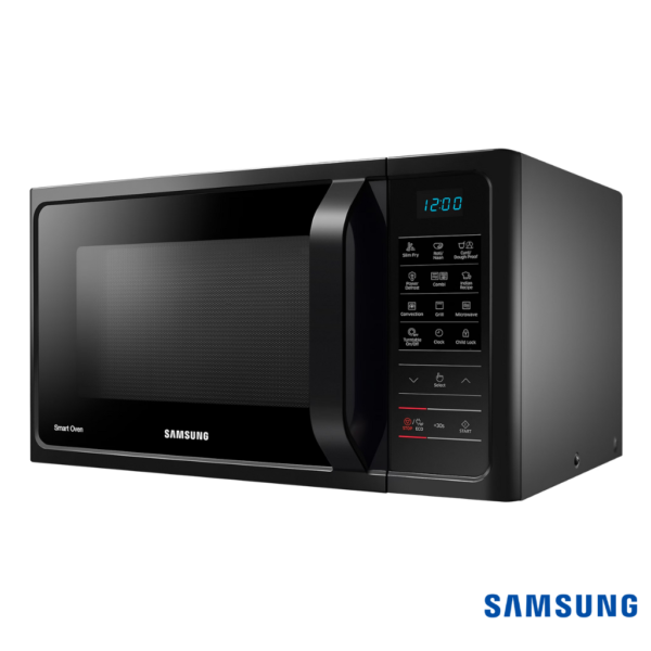 Samsung 28 Liters SlimFry™ Convection Microwave Oven (Black, MC28A5033CK) Front Angle View
