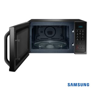 Samsung 28 Liters SlimFry™ Convection Microwave Oven (Black, MC28A5033CK) Front View with Door Open