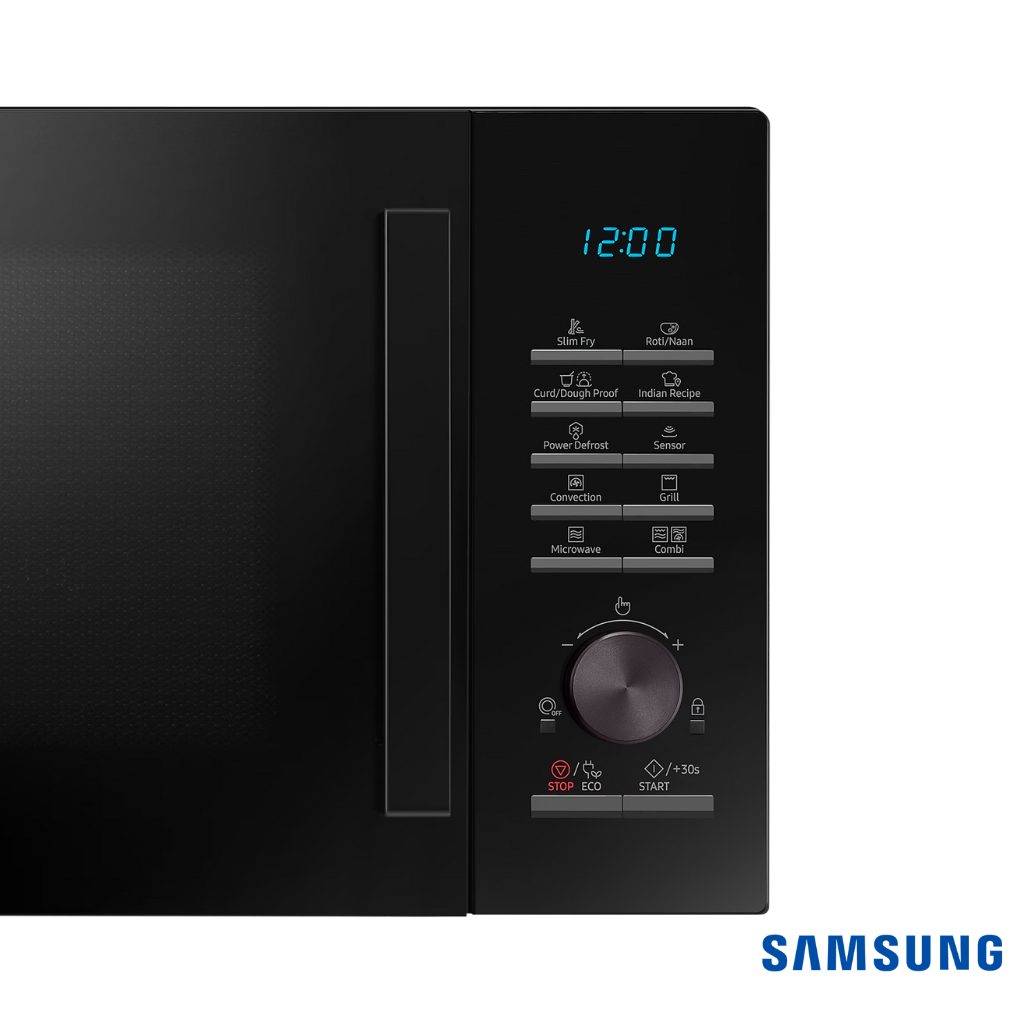 Samsung 28 Liters SlimFry™ Moisture Sensor Convection Microwave Oven (Black, MC28A5145VK) Control Panel