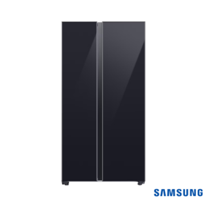 Samsung 653L BESPOKE Convertible Side by Side Fridge (Glam Deep Charcoal, RS76CB811333) Front View