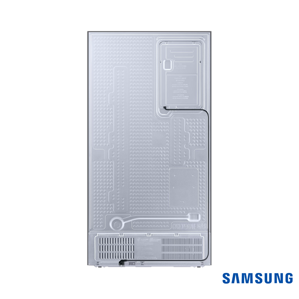 Samsung 653L BESPOKE Convertible Side by Side Fridge (Glam Deep Charcoal, RS76CB811333) Back View