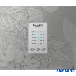 Samsung 236 Liters Base Stand Drawer Double Door Fridge (Bouquet Silver, RT28C3832QB) External Control Panel