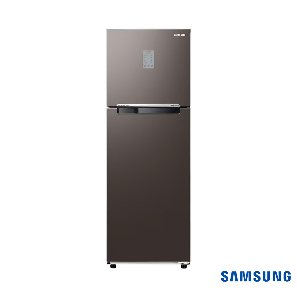 Samsung 236 Liters BESPOKE Converitble Double Door Fridge (Cotta Steel Charcoal, RT28CB732C2) Front View