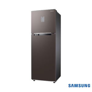 Samsung 236 Liters BESPOKE Converitble Double Door Fridge (Cotta Steel Charcoal, RT28CB732C2) Front Angle View 1