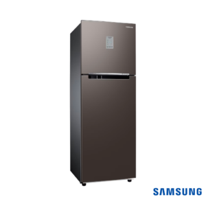 Samsung 236 Liters BESPOKE Converitble Double Door Fridge (Cotta Steel Charcoal, RT28CB732C2) Front Angle View 2