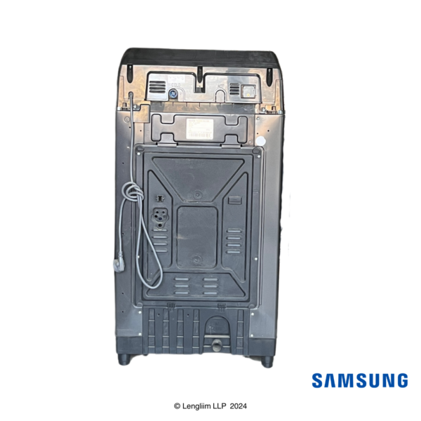 Samsung 10 Kg Top Load Fully Automatic Washing Machine (Black Caviar, WA10BG4546BVTL) Actual Back View