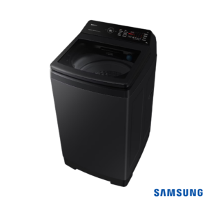 Samsung 10 Kg Top Load Fully Automatic Washing Machine (Black Caviar, WA10BG4546BVTL) Front Angle Top View