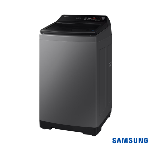 Samsung 7 Kg Ecobubble™ Top Load Fully Automatic Washing Machine (Dark Gray, WA70BG4545BD) Front Angle View