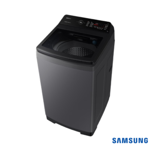 Samsung 7 Kg Ecobubble™ Top Load Fully Automatic Washing Machine (Dark Gray, WA70BG4545BD) Front Angle Top View