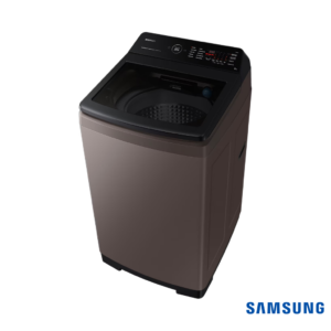 Samsung 8 Kg Ecobubble™ Top Load Fully Automatic Washing Machine with Wi-Fi Connectivity (Rose Brown, WA80BG4546BR) Front Angle Top View