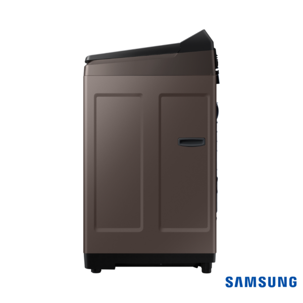 Samsung 8 Kg Ecobubble™ Top Load Fully Automatic Washing Machine with Wi-Fi Connectivity (Rose Brown, WA80BG4546BR) Side View