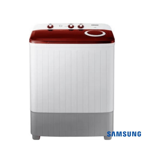 Samsung 6.5 Kg Semi Automatic with Double Storm Pulsator (Red Lid, WT65R2000HR) Front View