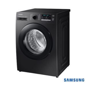 Samsung 8.0 kg EcoBubble™ Front Loading Automatic Washing Machine (Black, WW80TA046AB1) Front Angle View 1