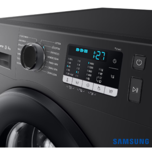 Samsung 8.0 kg EcoBubble™ Front Loading Automatic Washing Machine (Black, WW80TA046AB1) Control Panel Closeup View