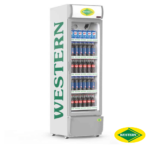 Western 340 Liters Visi Cooler with Canopy (SRC381GL) Front Angle View