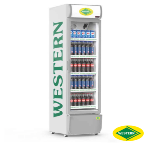 Western 340 Liters Visi Cooler with Canopy (SRC381GL) Front Angle View