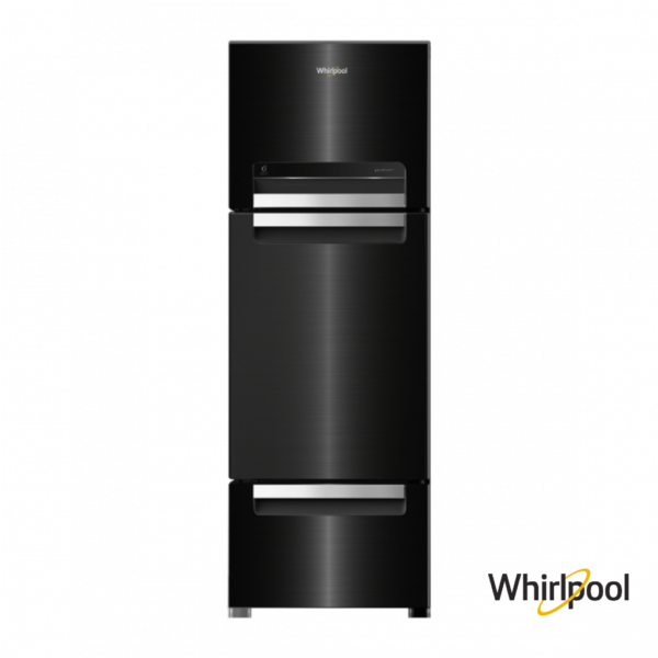 Whirlpool 330 Liters Protton Triple Door Fridge (Steel Onyx, 21147) Front View