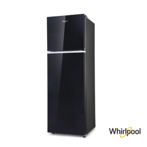 Whirlpool 235 Liters 2 Star Intellifresh Glass Finish Double Door Fridge (Crystal Black, 21671) - Image 2