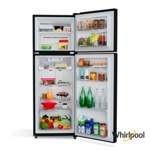 Whirlpool 235 Liters 2 Star Intellifresh Glass Finish Double Door Fridge (Crystal Black, 21671) - Image 6