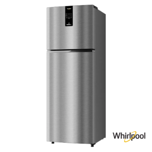 Whirlpool 253 Liters 3 Star Intellifresh Pro Convertible Double Door Fridge (Illusia Steel, 21987) Front Angle View