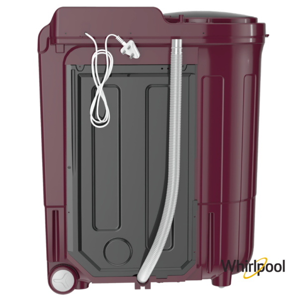 Whirlpool 8.5 Kg Ace Turbo Dry Semi Automatic Washing Machine (Wine Dazzle, 30309) Back View