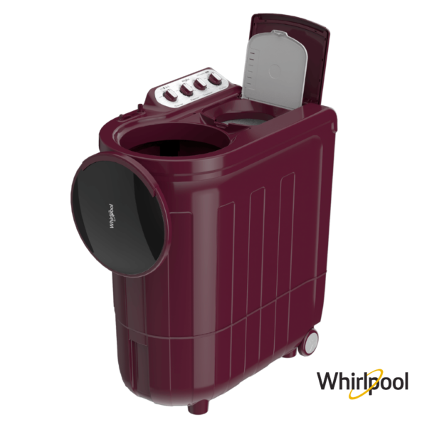 Whirlpool 8.5 Kg Ace Turbo Dry Semi Automatic Washing Machine (Wine Dazzle, 30309) Front Angle View