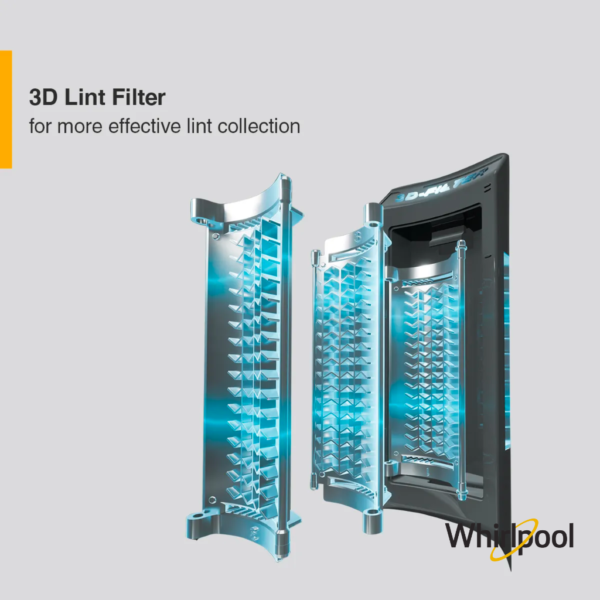 Whirlpool 9 Kg Hydrowash Elite Semi Automatic Washing Machine (Midnight Grey, 30312) 3D Lint Filter