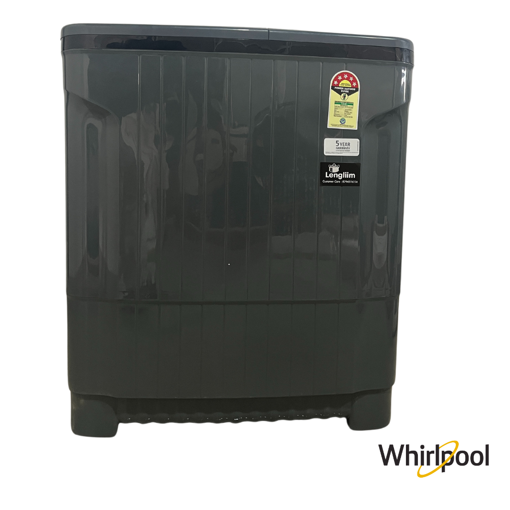 Whirlpool 7.5 Kg Maxxwash Premier Semi Automatic Washing Machine (Black, 30324) Front View