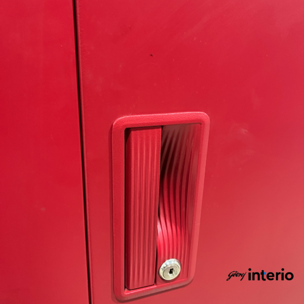 Godrej Interio Slimline 2 Door Almirah (2 Shelves, Ceremi Red) Door Handle