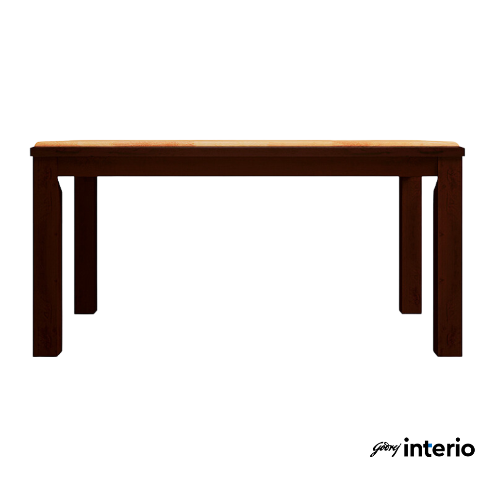 Godrej Interio Swish 6 Seater Dining Table (Wood Mahogany) Side View