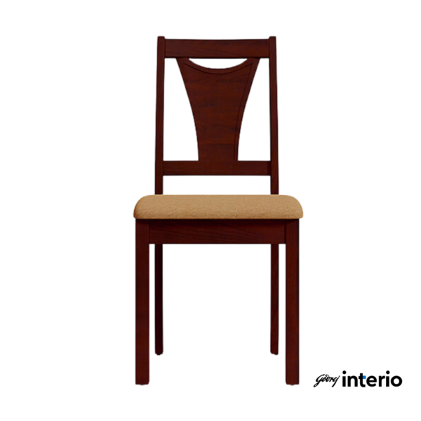 Godrej Interio Swish Dining Chair (Mahogony) Front View