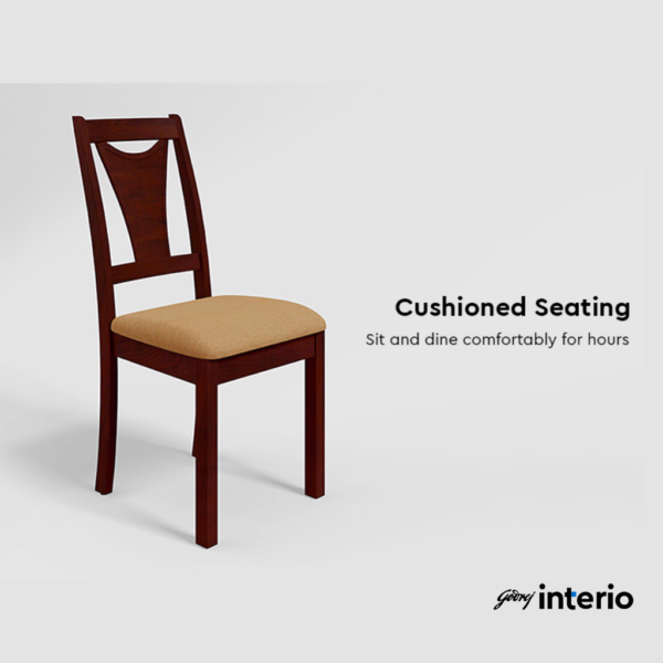 Godrej Interio Swish Dining Chair (Mahogony) Info 1 View