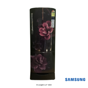 Samsung 223 Liters 3 Star Single Door Fridge with Base Stand Drawer (Camellia Purple, RR24C2823CR) Real Front View