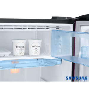 Samsung 223 Liters 3 Star Single Door Fridge with Base Stand Drawer (Camellia Purple, RR24C2823CR) Freezer Box