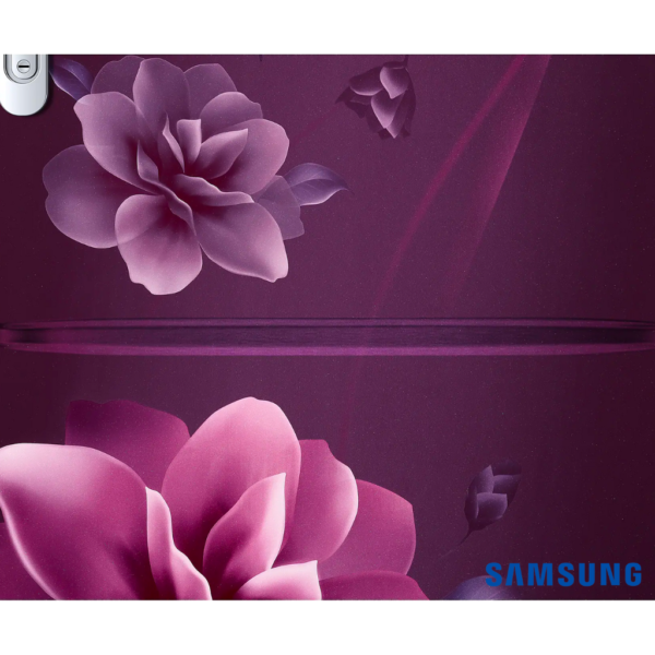 Samsung 223 Liters 3 Star Single Door Fridge with Base Stand Drawer (Camellia Purple, RR24C2823CR) Pattern