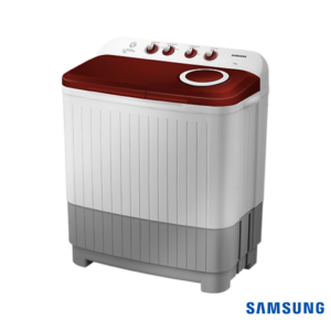 Samsung 7 Kg Semi Automatic Washing Machine (Wine Red, WT70C3200RR) Front Angle View