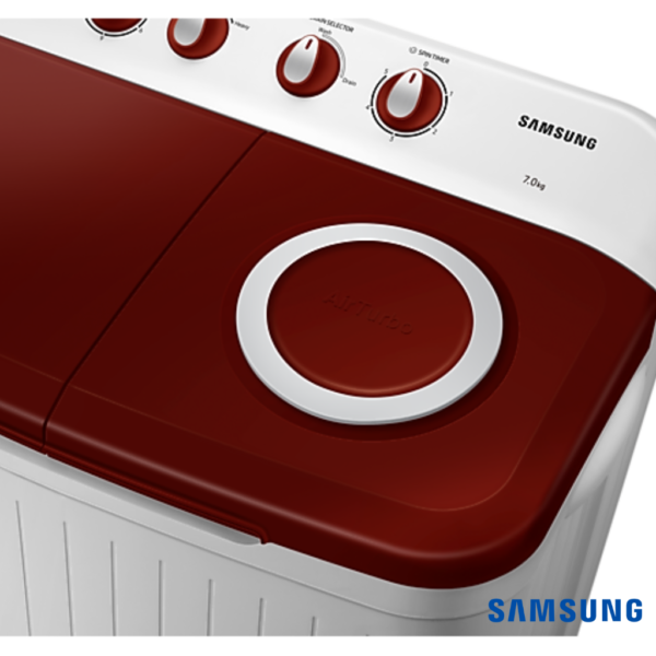 Samsung 7 Kg Semi Automatic Washing Machine (Wine Red, WT70C3200RR) Control Knob View 3