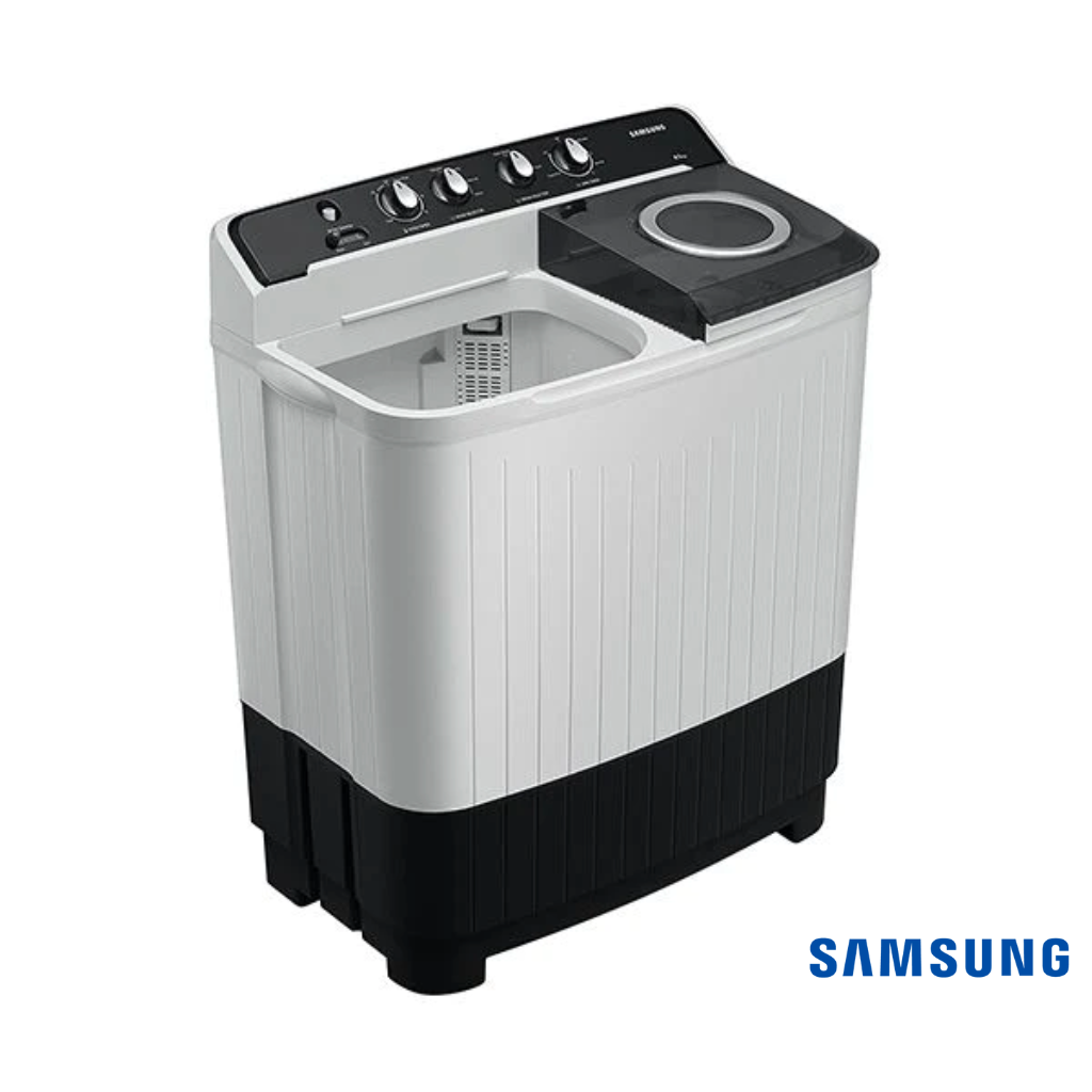 Samsung 8 Kg Semi Automatic Washing Machine (Dark Gray, WT80C4200GG) Front Angle View