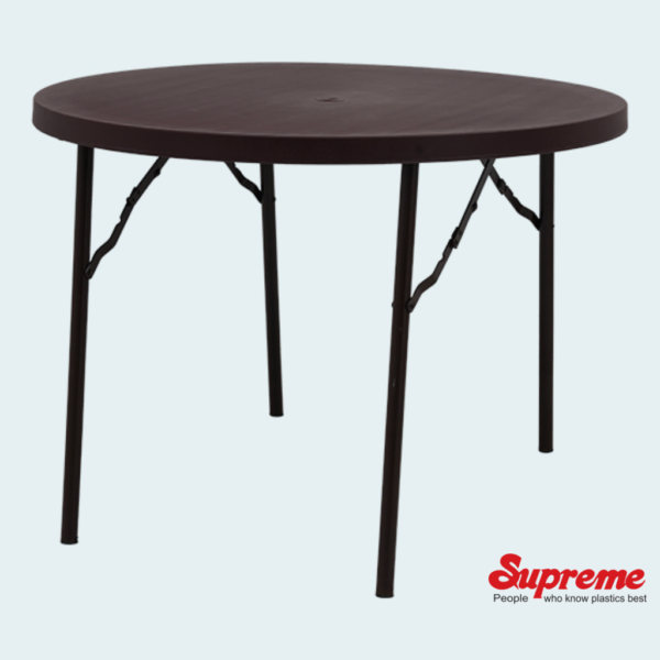 Supreme Furniture Disc Table (Globus Brown) Front View 2