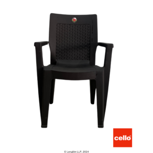 Cello Kaiser Plastic Chair (Brown) Front View