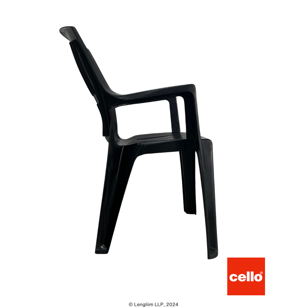 Cello Kaiser Plastic Chair (Brown) Right View