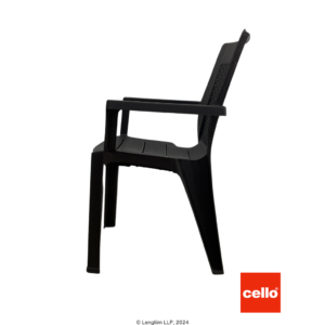 Cello Kaiser Plastic Chair (Brown) Left View