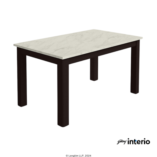 Godrej Interio Allure 6 Seater Dining Table Angle Top View