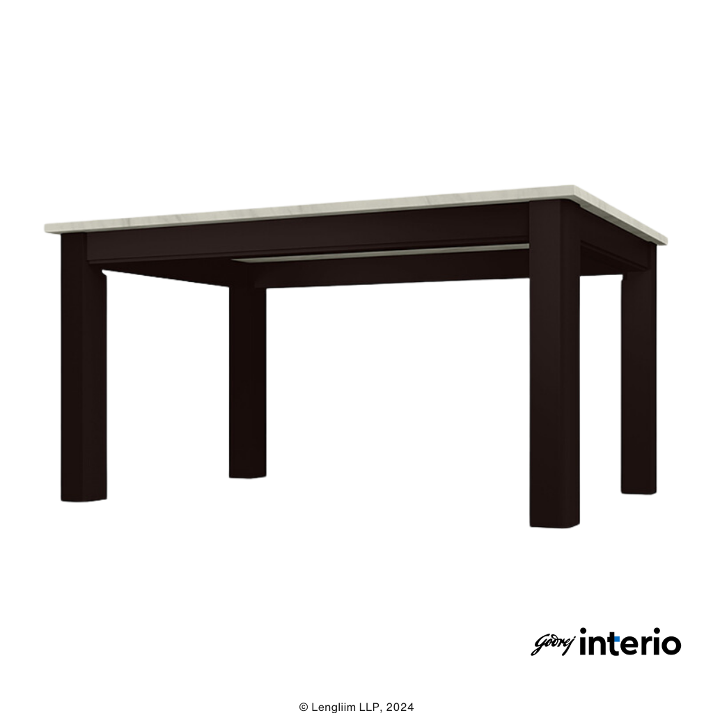 Godrej Interio Allure 6 Seater Dining Table Bottom Angle View