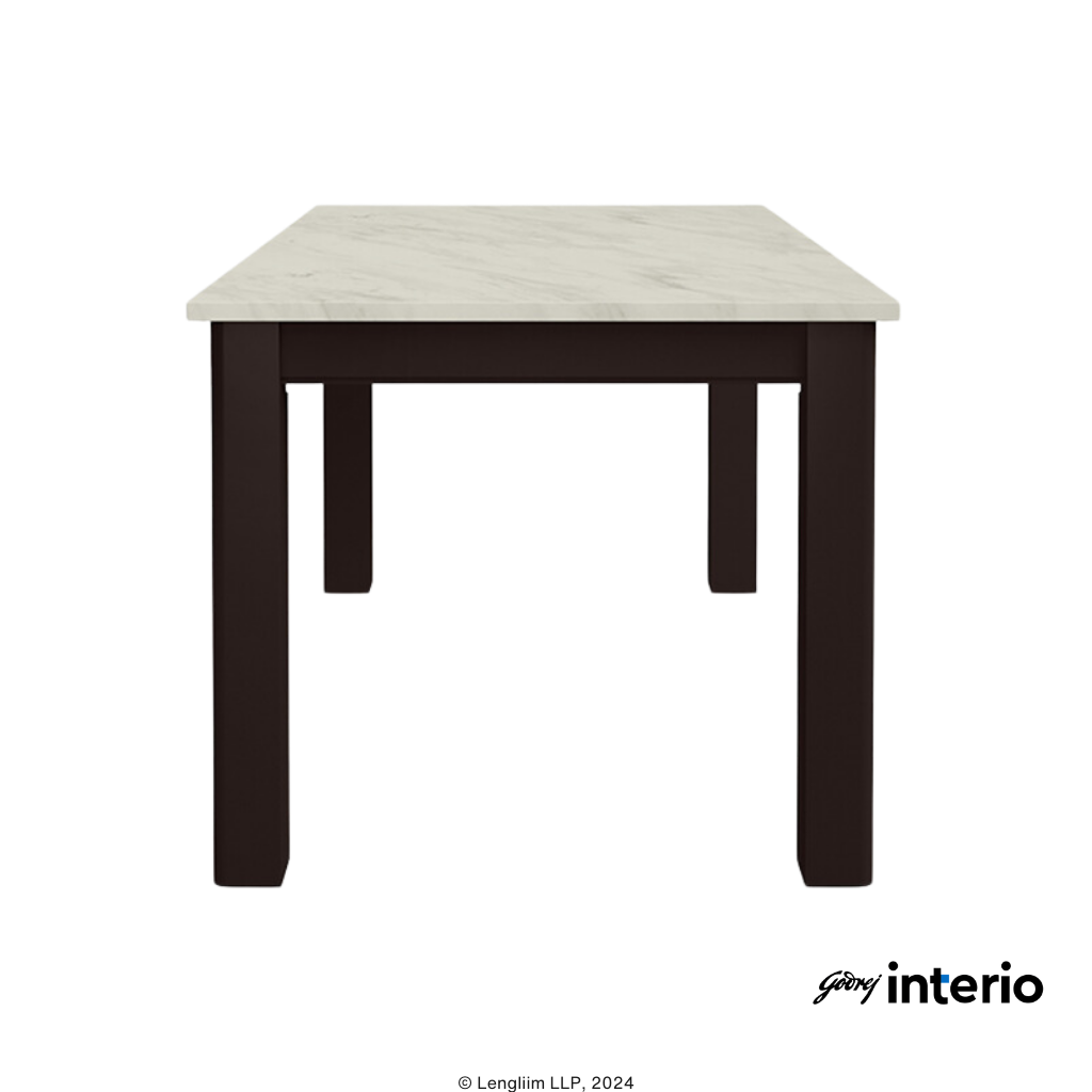 Godrej Interio Allure 6 Seater Dining Table Side Angle View 2