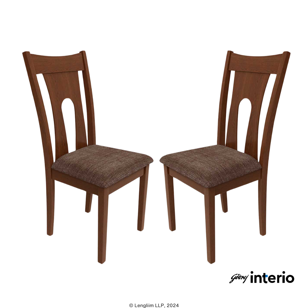 Godrej Interio Amber 6 Seater Dining Table (Cappucino Color) Honey Dining Chair View