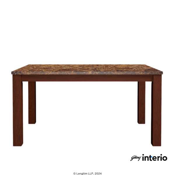 Godrej Interio Amber 6 Seater Dining Table (Cappucino Color) Side Top View