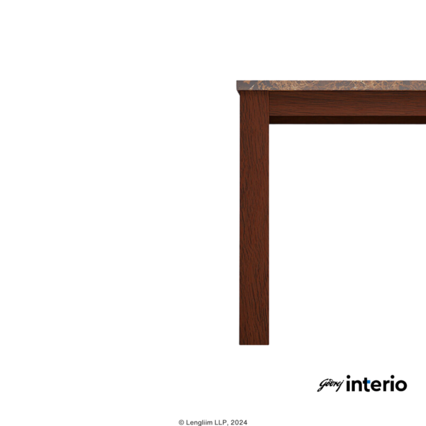 Godrej Interio Amber 6 Seater Dining Table (Cappucino Color) Leg Vuew