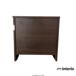 Godrej Interio Genesys Bedside Table (Dark Walnut) Back View