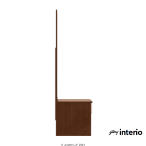 Godrej Interio Genesys Premium Dresser (Dark Walnut) Side View